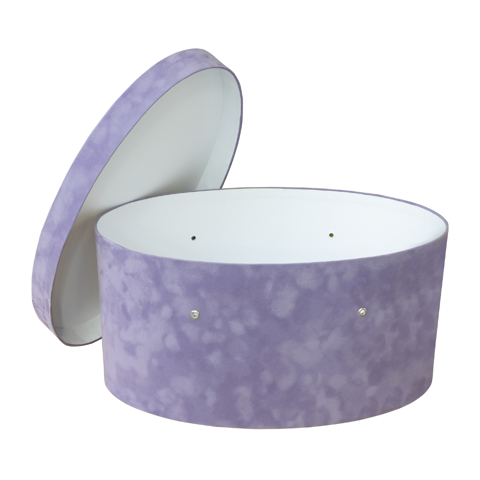 Cutie ovala catifea lavender trusou botez