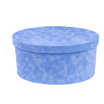 cutie ovala trusou botez catifea bleu