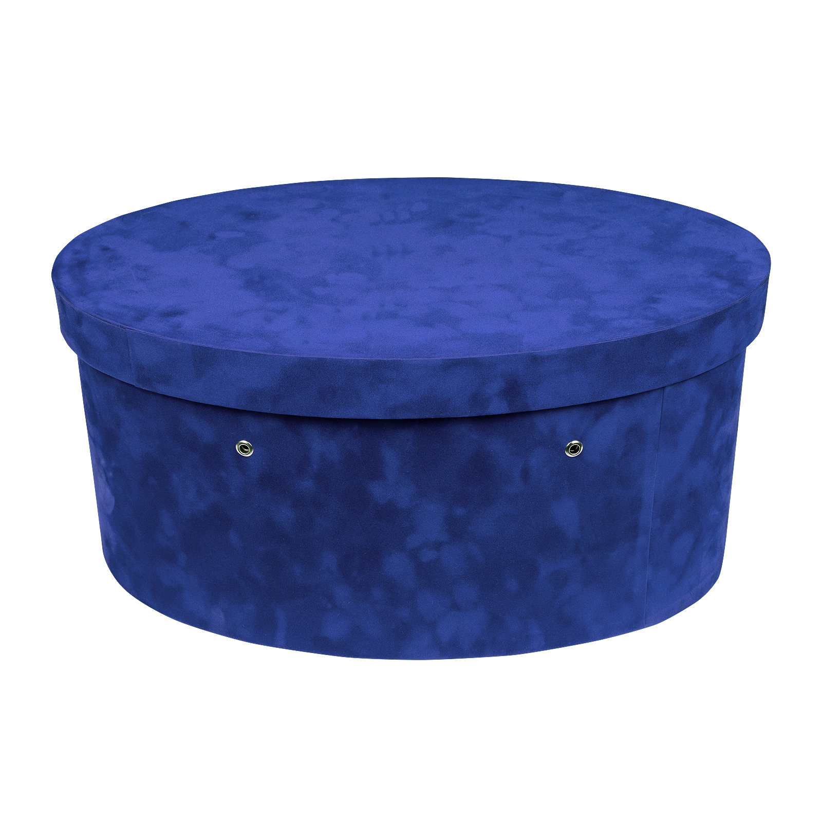 cutie trusou ovala catifea albastru regal cufar